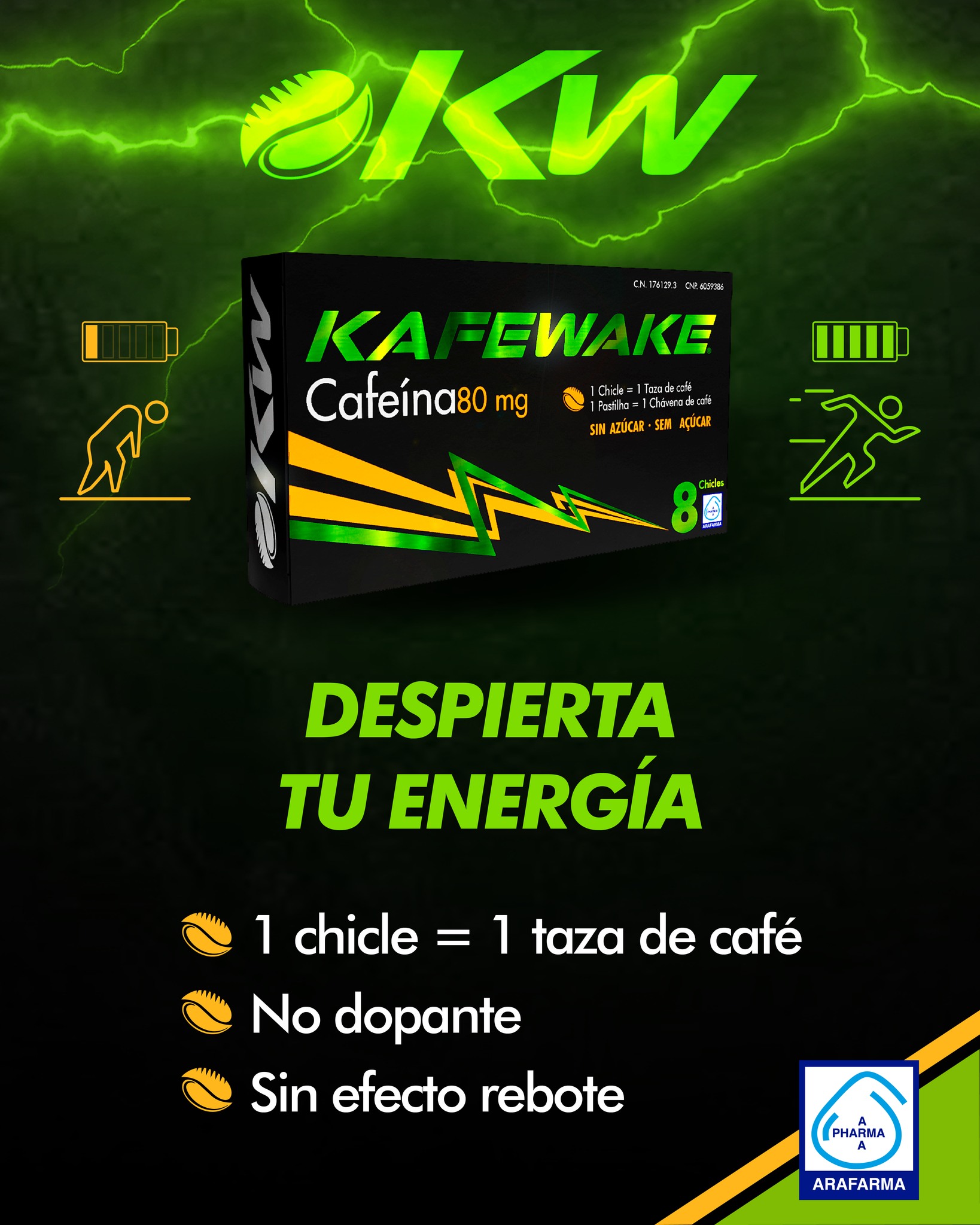 Si necesitas un subidón de energía, ya sabes a donde acudir ⚡Kafewake aumenta tu energía para que puedas cumplir todas tus metas este 2026💪

#kafewake #cafe #cafeina #energía #deporte #sports #padel #complementosdeportivos #complementosalimenticios #suplemntosdeportivos #arafarma