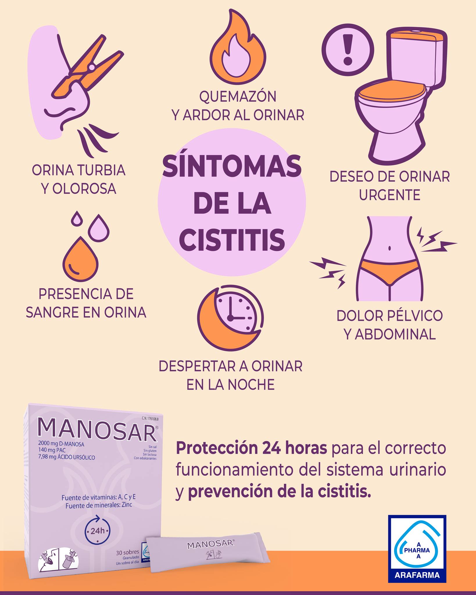 Ante el primer síntoma de la cistitis, no dudes. Un sobre de Manosar al día te ayudará a prevenir las infecciones y a tener el tracto urinario protegido durante las 24h. 

Ya disponible en arafarmashop.com

#manosar #infeccionesurinarias #cistitis #arafarma #arafarmapiensaenti #infeccionurinaria #arandanorojo #PAC #dolor #infeccionpostcoital